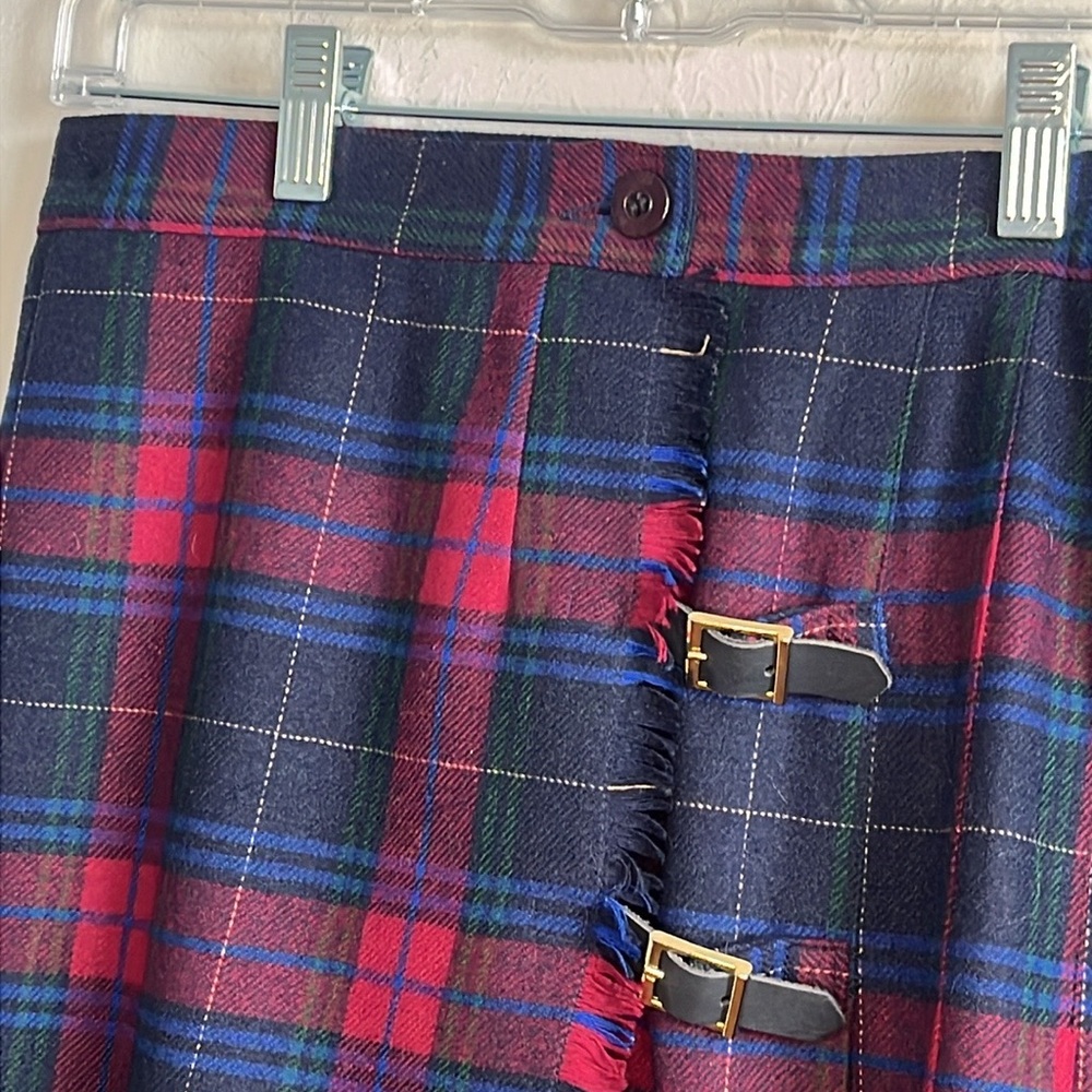 Miss Pendleton Plaid Skirt 100% Virgin Wool Size 10 Vintage Original Owner